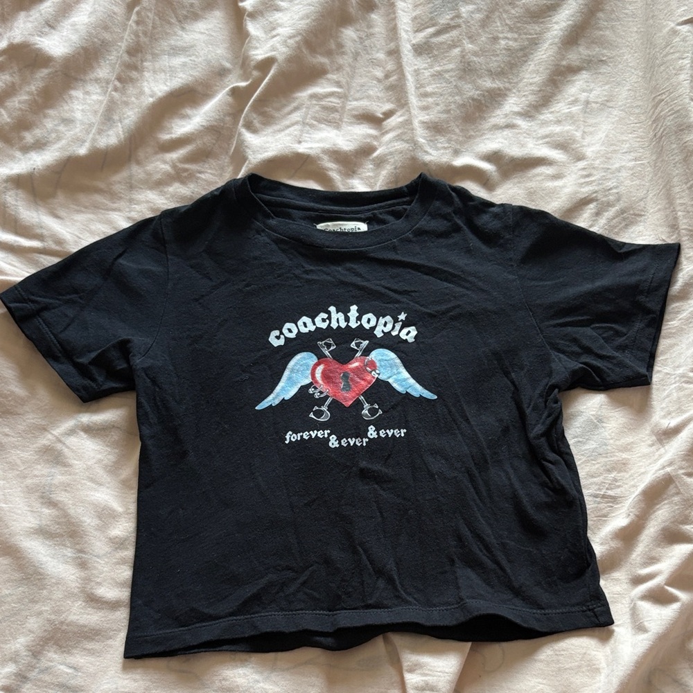 Coachtopia Black Graphic Crop Top S Lola Tung TSITP - Picture 4 of 13